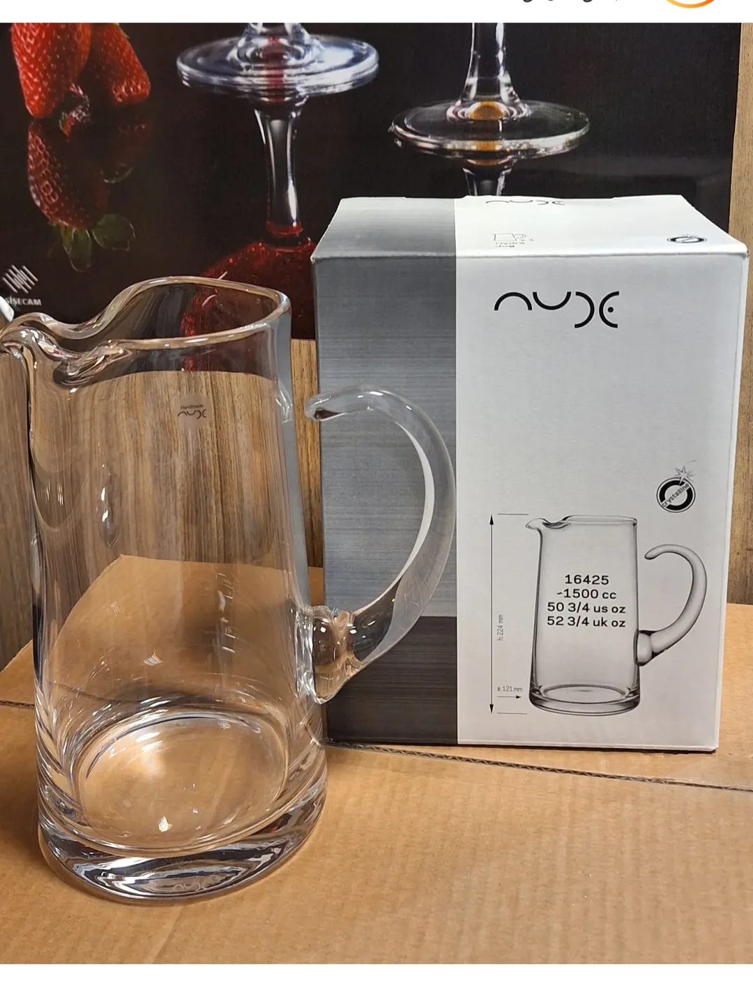 پارچ‌کریستال پاشاباغچه مدل کونیک گنجایش 1500سی‌سی کد 16425