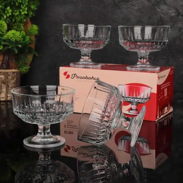 بستنی خوری اکو پاشاباغچه Echo 250cc | ظرف شیشهای دسر پایهدار 51769