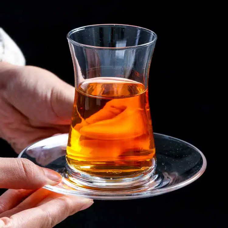 استکان نعلبکی پاشاباغچه مدل Heybeli 170cc | خرید مستقیم از کریستال کاشفی