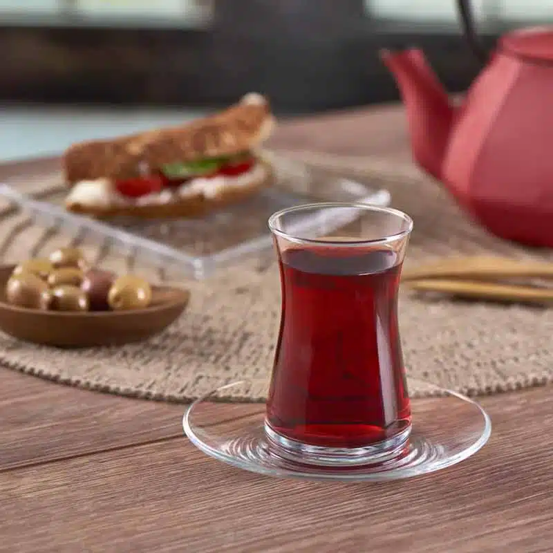 استکان نعلبکی پاشاباغچه مدل Heybeli 170cc | خرید مستقیم از کریستال کاشفی