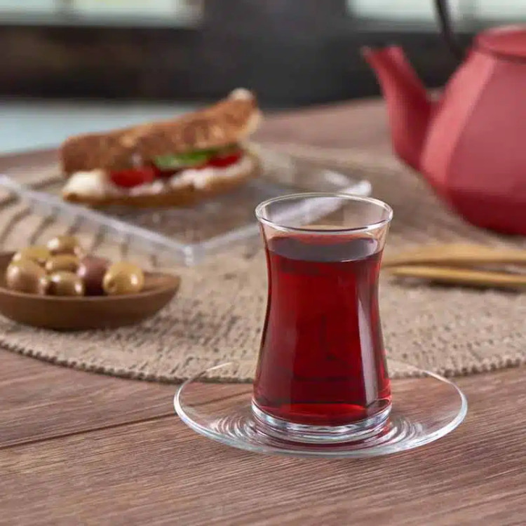 استکان نعلبکی پاشاباغچه مدل Heybeli 170cc | خرید مستقیم از کریستال کاشفی