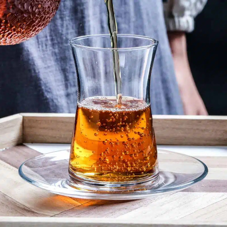 استکان نعلبکی پاشاباغچه مدل Heybeli 170cc | خرید مستقیم از کریستال کاشفی