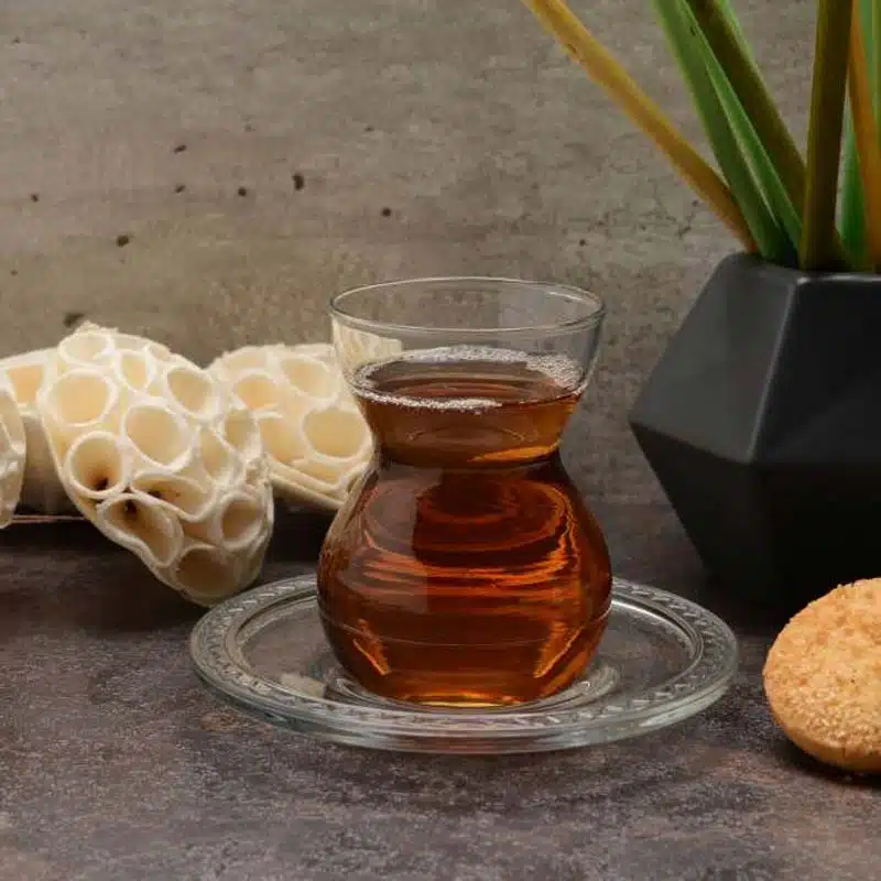 استکان نعلبکی، استکان پاشاباغچه، Etnik 145cc، سرویس چای‌خوری، استکان شیشه‌ای، ظروف پذیرایی پاشاباغچه، چای‌خوری خاص، خرید استکان، کریستال کاشفی