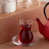 استکان نعلبکی، استکان پاشاباغچه، Etnik 145cc، سرویس چایخوری، استکان شیشهای، ظروف پذیرایی پاشاباغچه، چایخوری خاص، خرید استکان، کریستال کاشفی