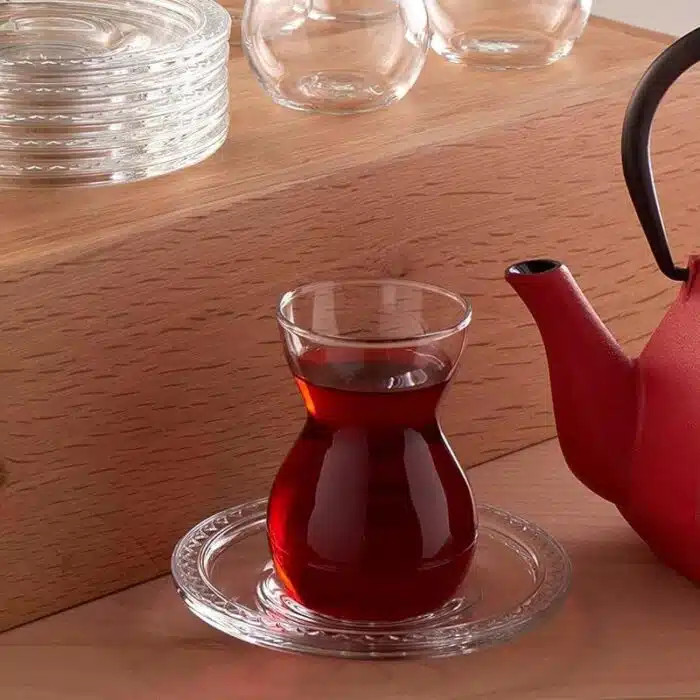 استکان نعلبکی، استکان پاشاباغچه، Etnik 145cc، سرویس چایخوری، استکان شیشهای، ظروف پذیرایی پاشاباغچه، چایخوری خاص، خرید استکان، کریستال کاشفی