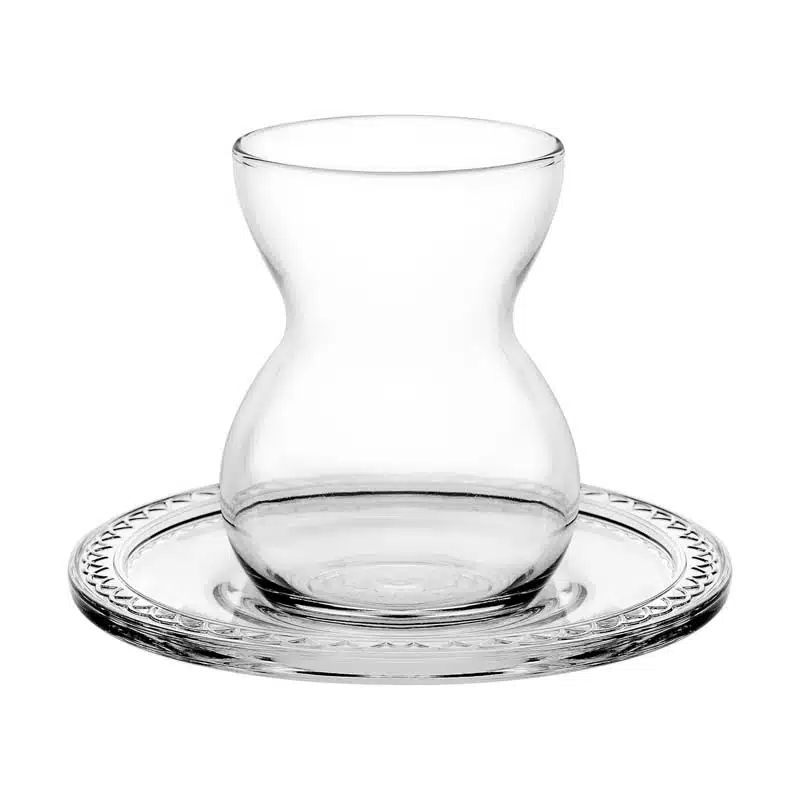 استکان نعلبکی، استکان پاشاباغچه، Etnik 145cc، سرویس چای‌خوری، استکان شیشه‌ای، ظروف پذیرایی پاشاباغچه، چای‌خوری خاص، خرید استکان، کریستال کاشفی