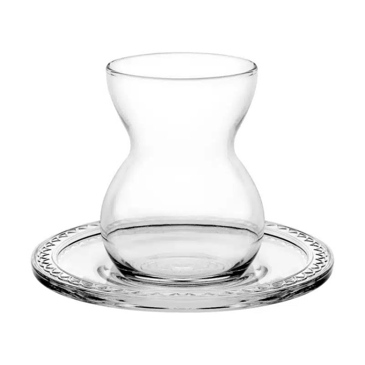 استکان نعلبکی، استکان پاشاباغچه، Etnik 145cc، سرویس چایخوری، استکان شیشهای، ظروف پذیرایی پاشاباغچه، چایخوری خاص، خرید استکان، کریستال کاشفی