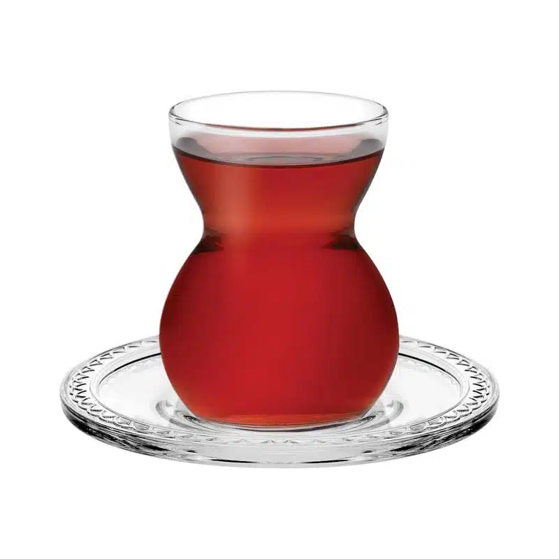 استکان نعلبکی، استکان پاشاباغچه، Etnik 145cc، سرویس چای‌خوری، استکان شیشه‌ای، ظروف پذیرایی پاشاباغچه، چای‌خوری خاص، خرید استکان، کریستال کاشفی