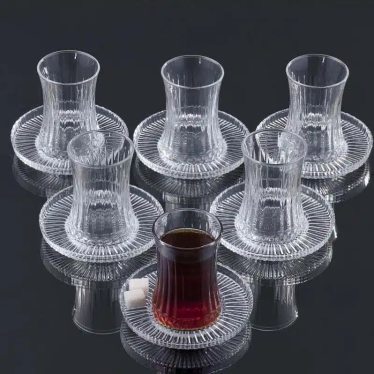 استکان نعلبکی پاشاباغچه مدل Elysia 170cc | خرید خاصترین مدل پذیرایی از کریستال کاشفی