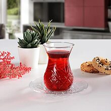 استکان نعلبکی پاشاباغچه مدل Timeless کد 96992 | خرید شفاف‌ترین مدل بلور از کریستال کاشفی