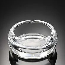 زیرسیگاری بلور یوجینگ مدل گرد عینکی کد 1036 | شفاف و بادوام