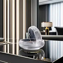 زیرسیگاری بلور یوجینگ مدل گرد آیس کد YKJ-10352 | ضخیم و شفاف