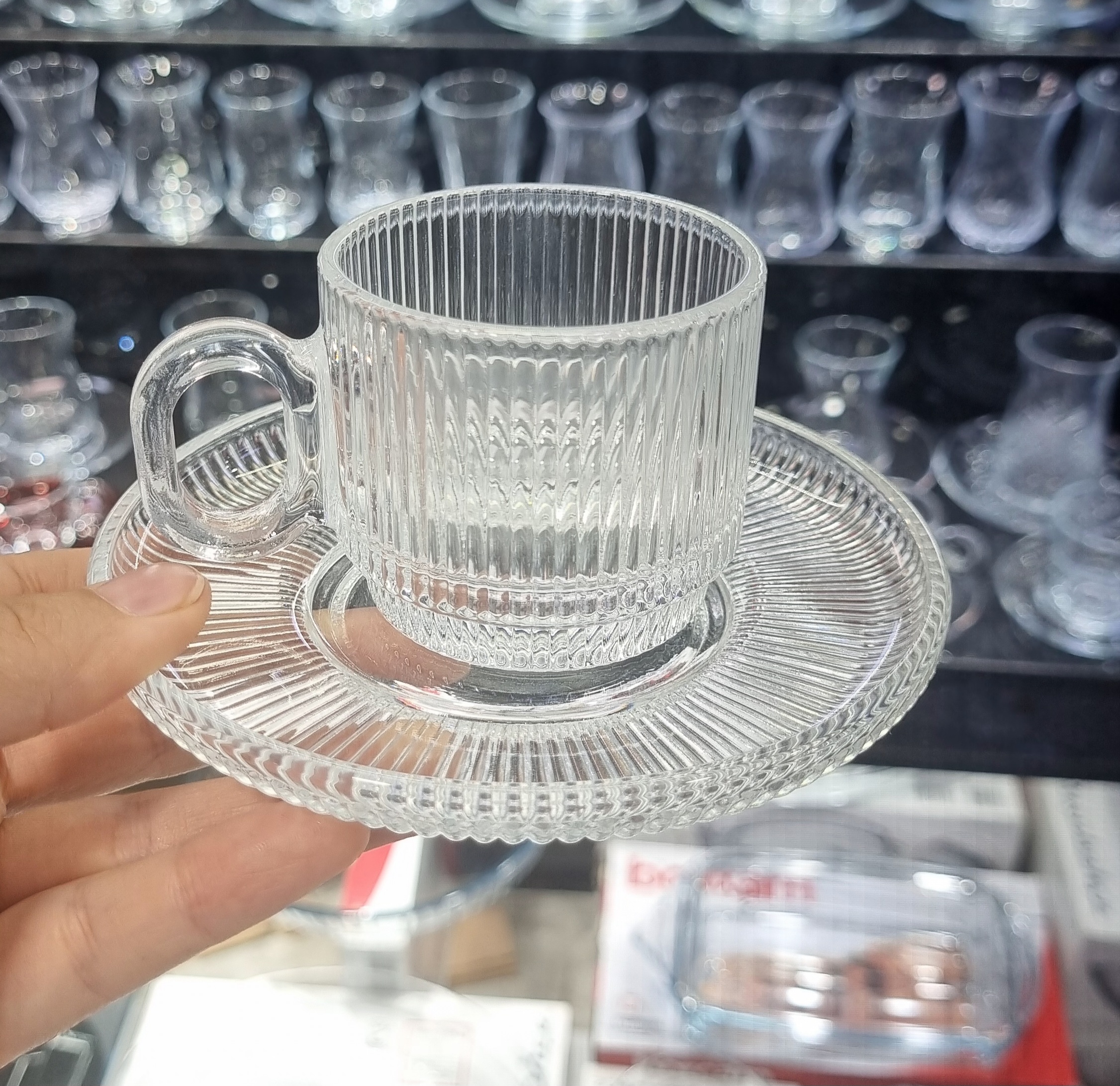 ست فنجان قهوه یوجینگ مدل کلزیوم کد 600 | 90cc شفاف و لوکس