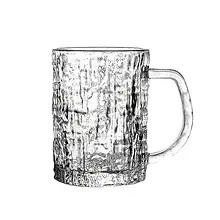 ماگ آیس شیشهای 310cc کد 5005A | شفاف، ساده و خوشدست