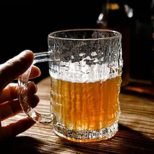 ماگ آیس شیشه‌ای 310cc کد 5005A | شفاف، ساده و خوش‌دست