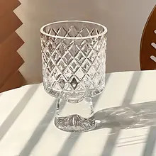 بستنی خوری دلی پایهدار مدل خشتی کد 648 | 340cc بلوری خاص و مدرن