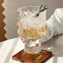 بستنی خوری پایهداردلی مدل خشتی کد 648 | 340cc بلوری خاص و مدرن