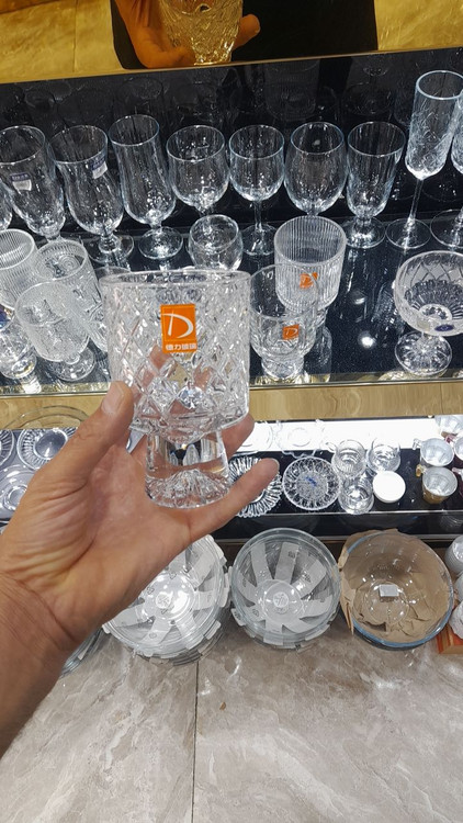 بستنی خوری پایهدار دلی مدل خشتی کد 648 | 340cc بلوری خاص و مدرن