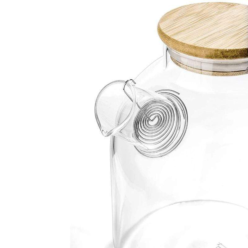 قوری پیرکس دربامبو شیشه‌ای مقاوم حرارت در سه سایز ۱۰۰۰، ۱۵۰۰ و ۱۹۰۰ سی‌سی مناسب دم‌آوری چای و دمنوش