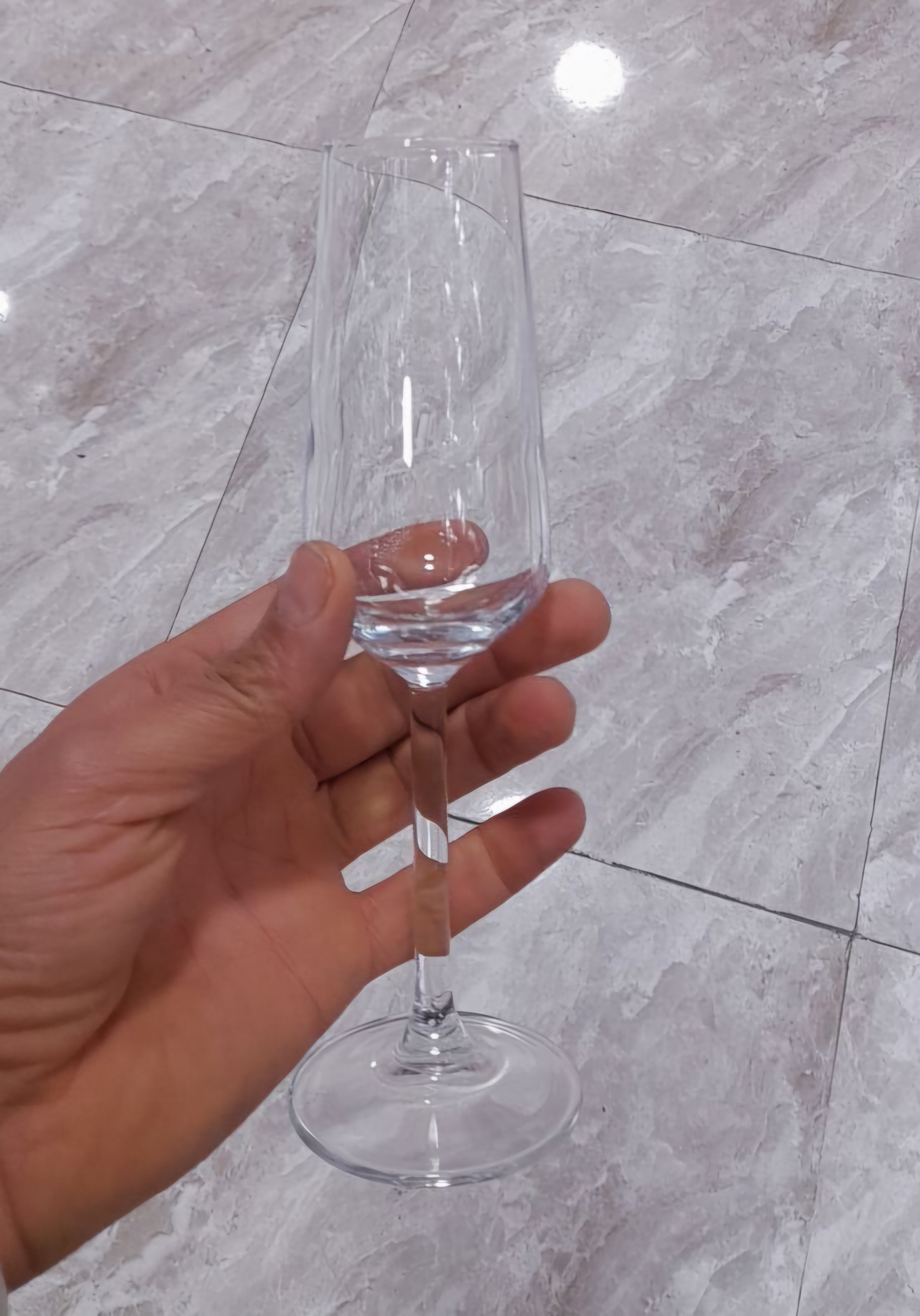 گیلاس شامپاین آلگرا پاشاباغچه مدل Allegra 195cc | لیوان پایه‌دار بلور ترک