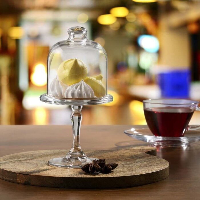 ظرف پذیرایی کریستالی پایه‌دار پاشاباغچه مدل Mini Patisserie