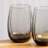 تصویر نیم لیوان لینکا دودی پاشاباغچه Linka کد 420405 ظرفیت 380cc – بلور شفاف ترک