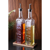 ظرف روغن و آبلیمو جفتی پاشاباغچه مدل Homemade کد 80229 با ظرفیت 500 میلیلیتر، شیشه شفاف و درب فلزی