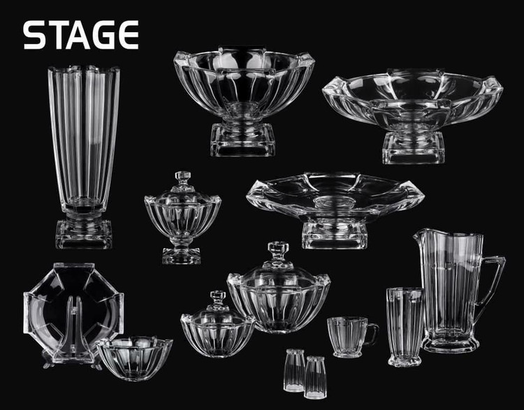 سرویس کریستال استیج چین شفاف مناسب پذیرایی و جهیزیه
